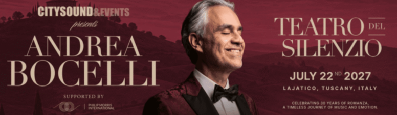 ANDREA BOCELLI EN LA TOSCANA